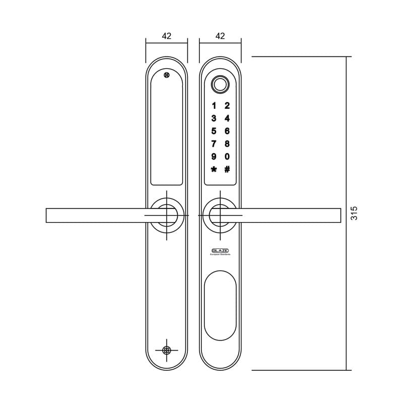 Khóa cửa nhôm Xingfa thẻ cảm ứng - Ảnh 4