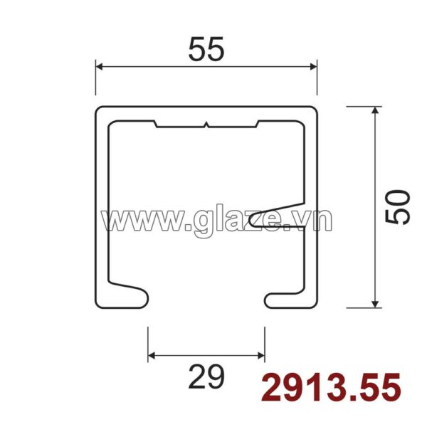 Ray vách ngăn di động hệ 55 - Ảnh 2